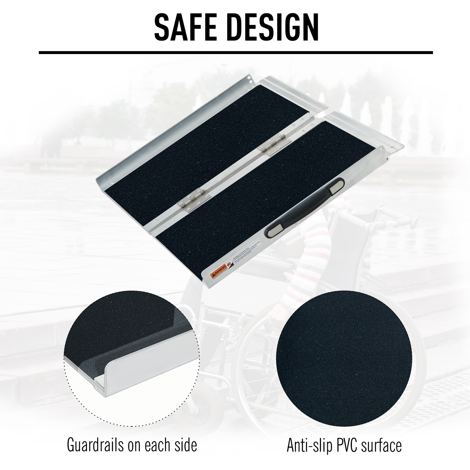 Duo Wheelchair Ramp Pushchair Mobility Assistance Folding w/ Carry